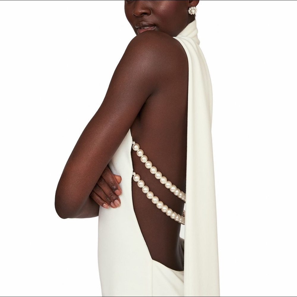 Khanums Ivory Scarf Dress